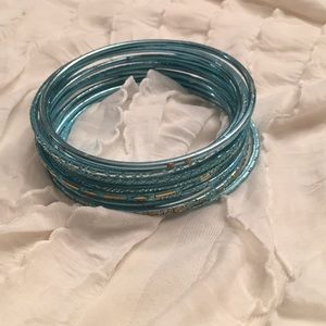 Blue bangle bracelets